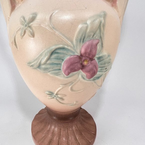 Vtg Hull Art Vase Double Handle Ceramic Wildflower Pastel Matte 40s - Picture 12 of 16